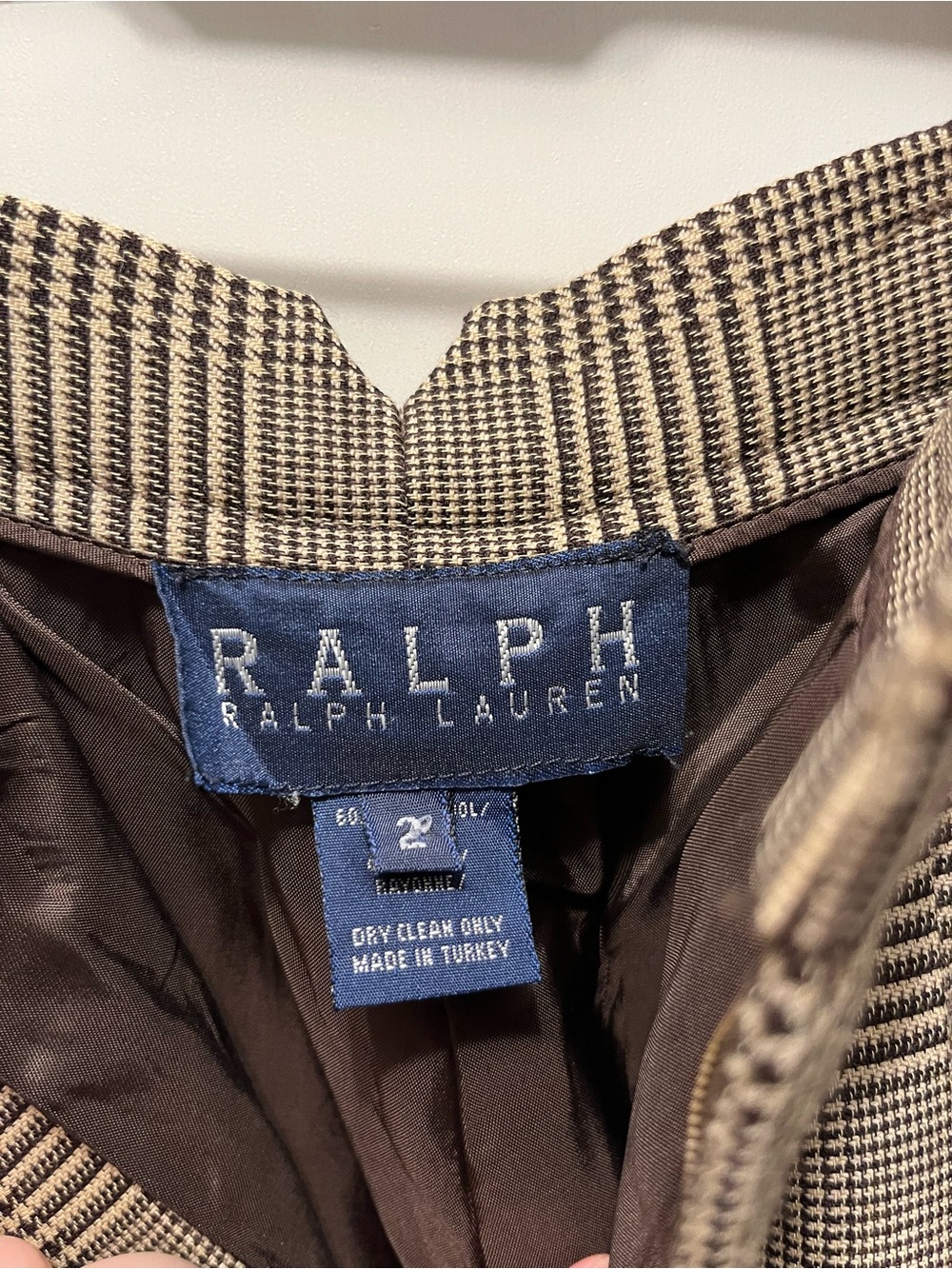 Ralph Lauren Brown & Cream Houndstooth ladies trousers